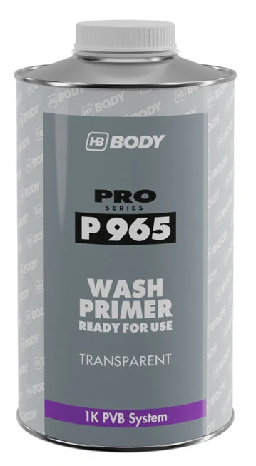 HB BODY P965 WASH PRIMER RFU TRANSPARENT 1L - raktivní základ na pozink , hliník, nerez