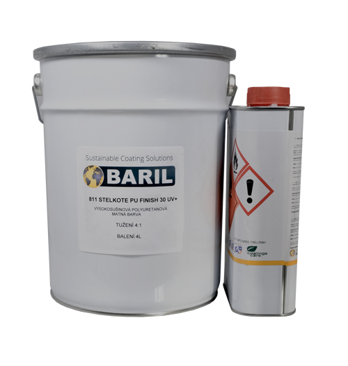 Baril 811 Steelkote PU Finish 30 UV+ polyuretanový matný email RAL odstín sada 5L