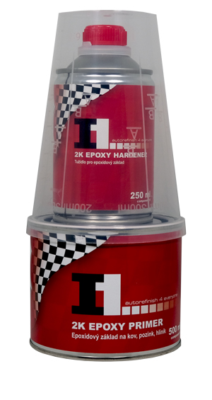 I1 2K EPOXY PRIMER sada 750ml - 1,1 kg (500ml+250ml) - epoxidový základ na kov, pozink, hliník 