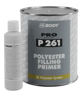 HB BODY P261 1 L - 2 K polyesterový vysoce plnící stříkací tmel